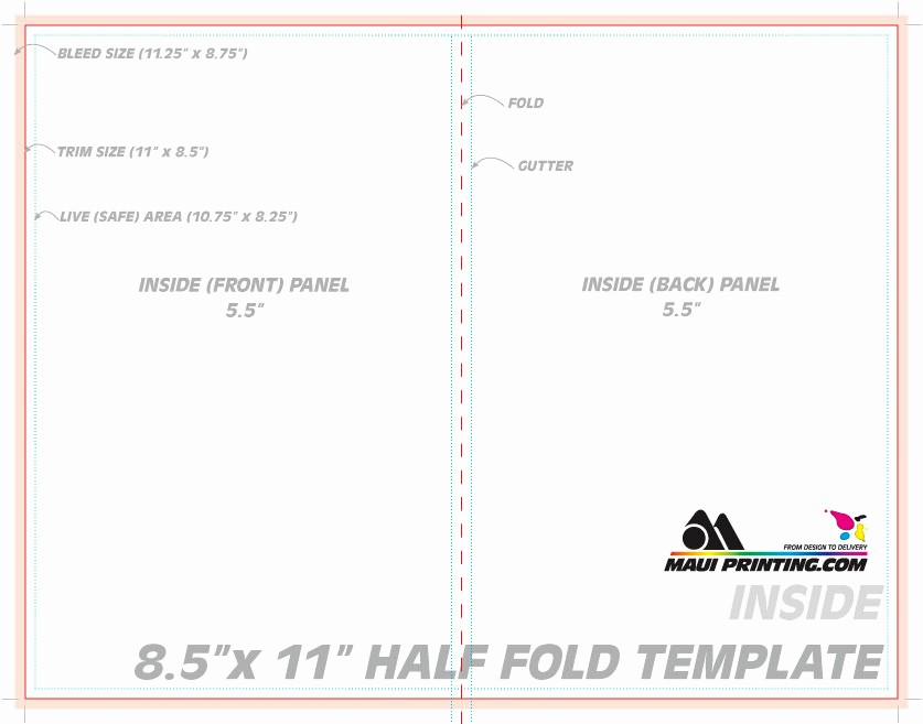Half-fold Brochure Template Luxury Maui Printing Pany Inc 8 5 X 11 Half Fold Brochure