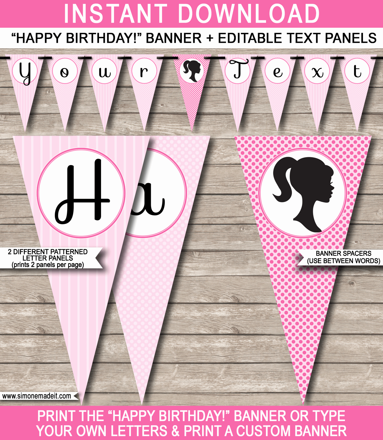 Happy Birthday Banner Print Out Luxury Barbie Party Banner Template Birthday Banner