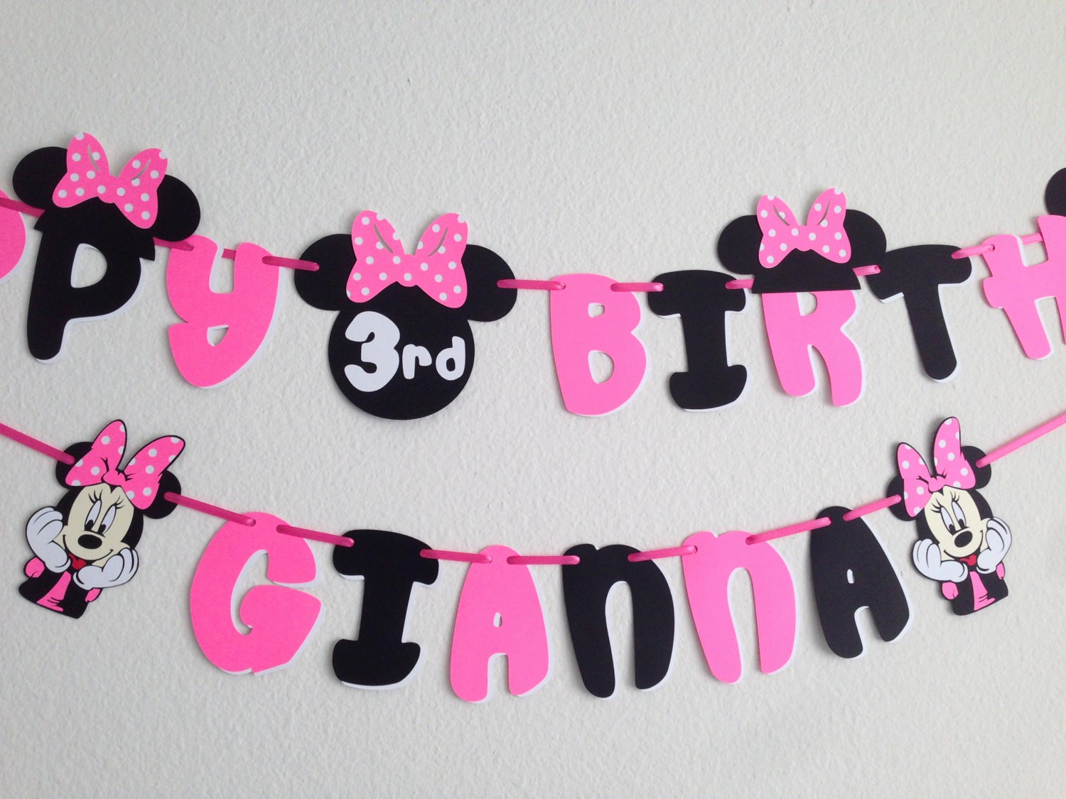 Happy Birthday Banner with Name Best Of Minnie Mouse Birthday Banner with Name