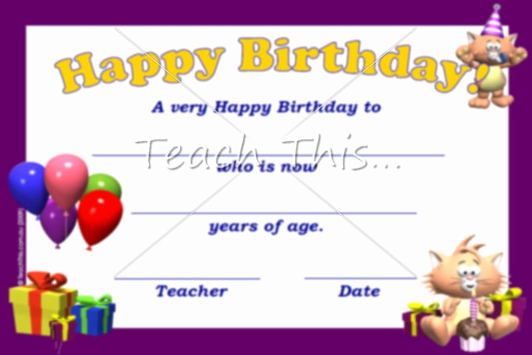 Happy Birthday Certificate Free Printable Unique Happy Birthday Certificate Printable Classroom Student