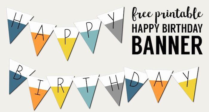 Happy Birthday Letters to Print Elegant Free Printable Happy Birthday Banner Paper Trail Design
