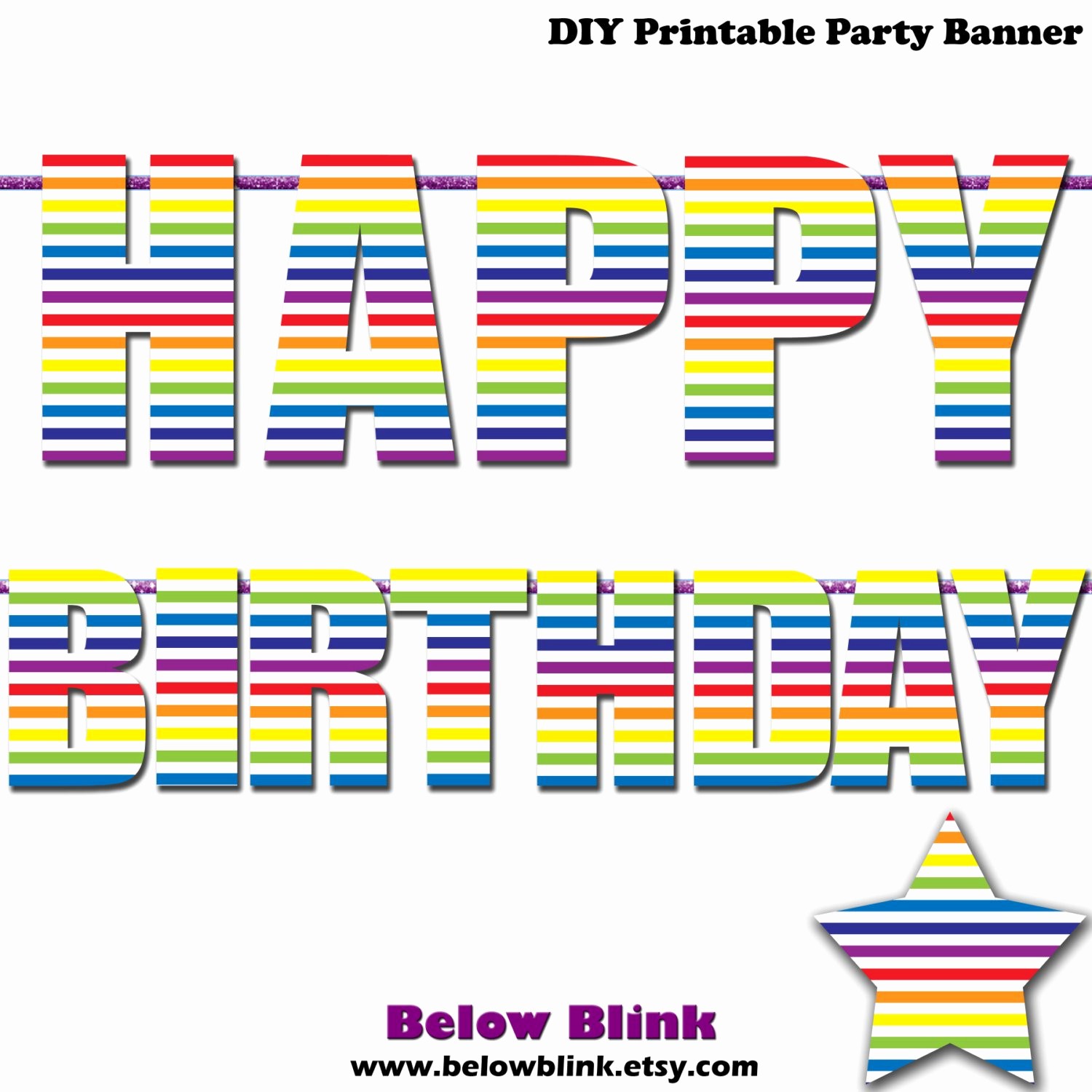 Happy Birthday Letters to Print Inspirational Rainbow Happy Birthday Letter Banner Prop Printable