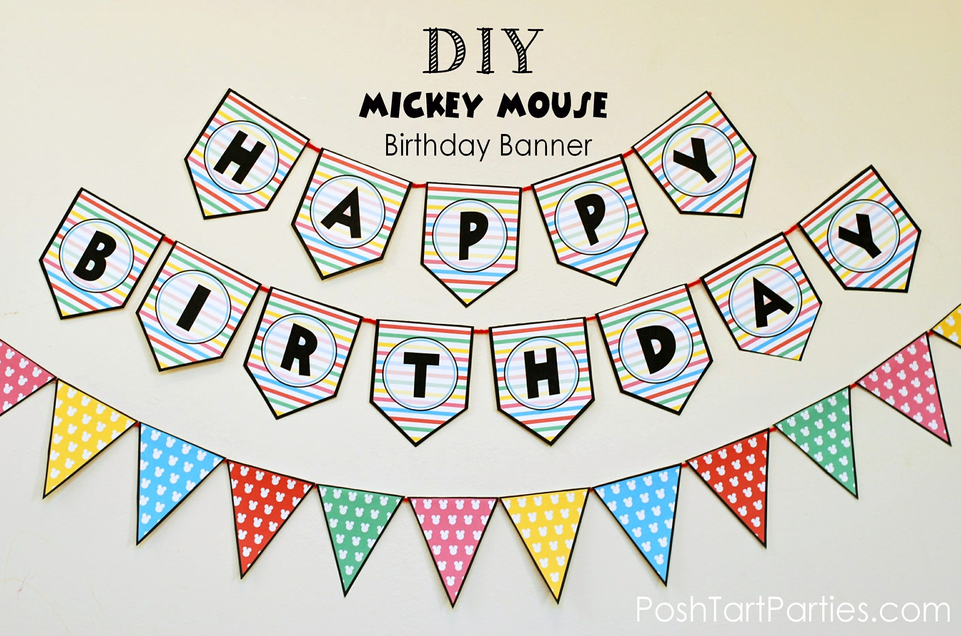 Happy Birthday Signs to Print Best Of A Mickey and Minnie Mouse Party – Free Printable Happy