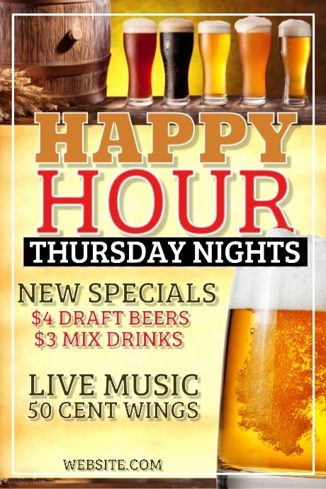 Happy Hour Flyer Template Free Best Of Happy Hour Template