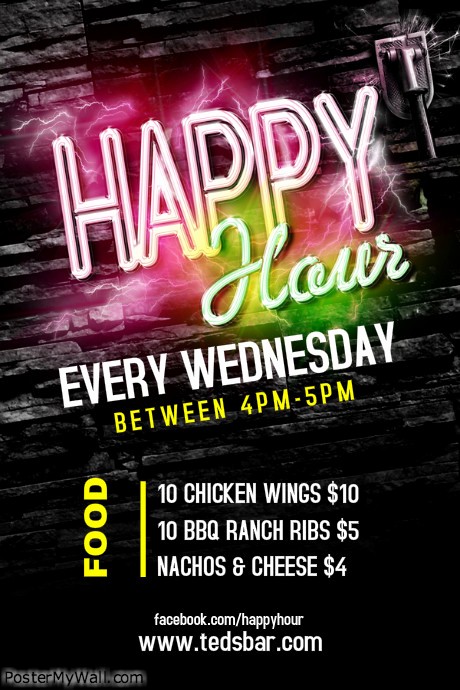 Happy Hour Flyer Template Free Luxury Customize 5 970 Bar Flyer Templates