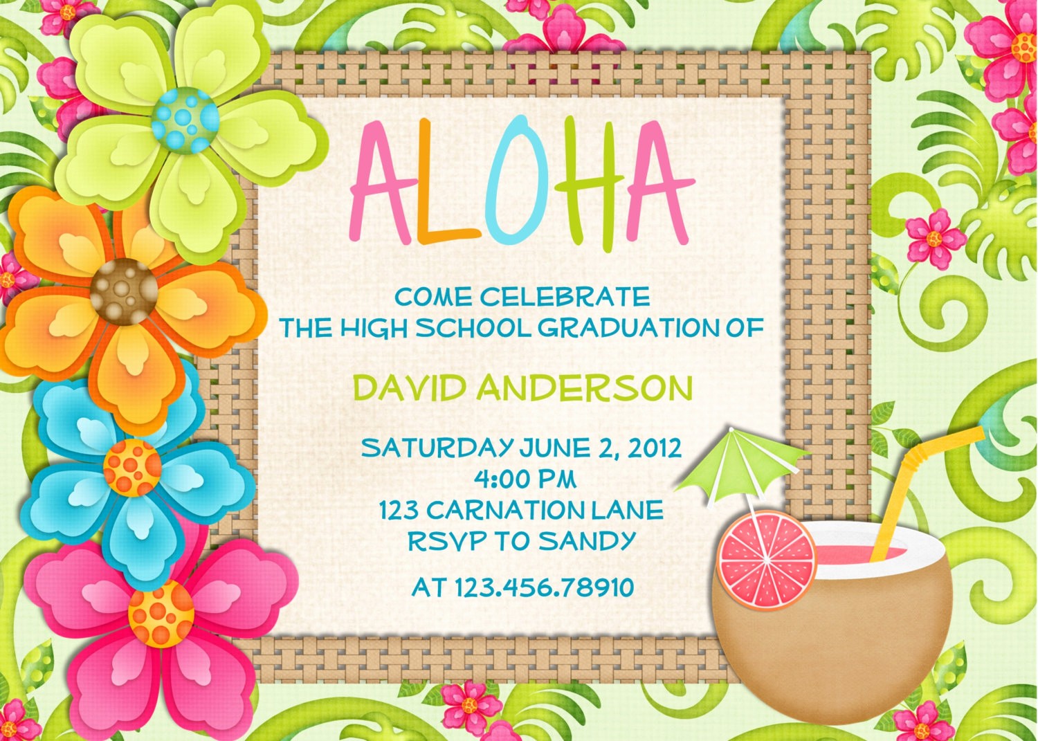 Hawaiian themed Invitation Templates Free Inspirational 20 Luau Birthday Invitations Designs