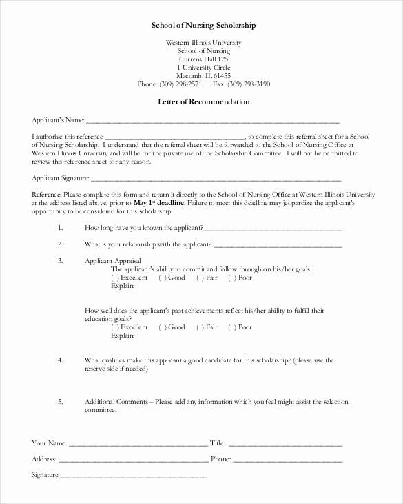 Health Care Letter Of Recommendation Fresh 27 Letters Of Re Mendation for Scholarship Pdf Doc