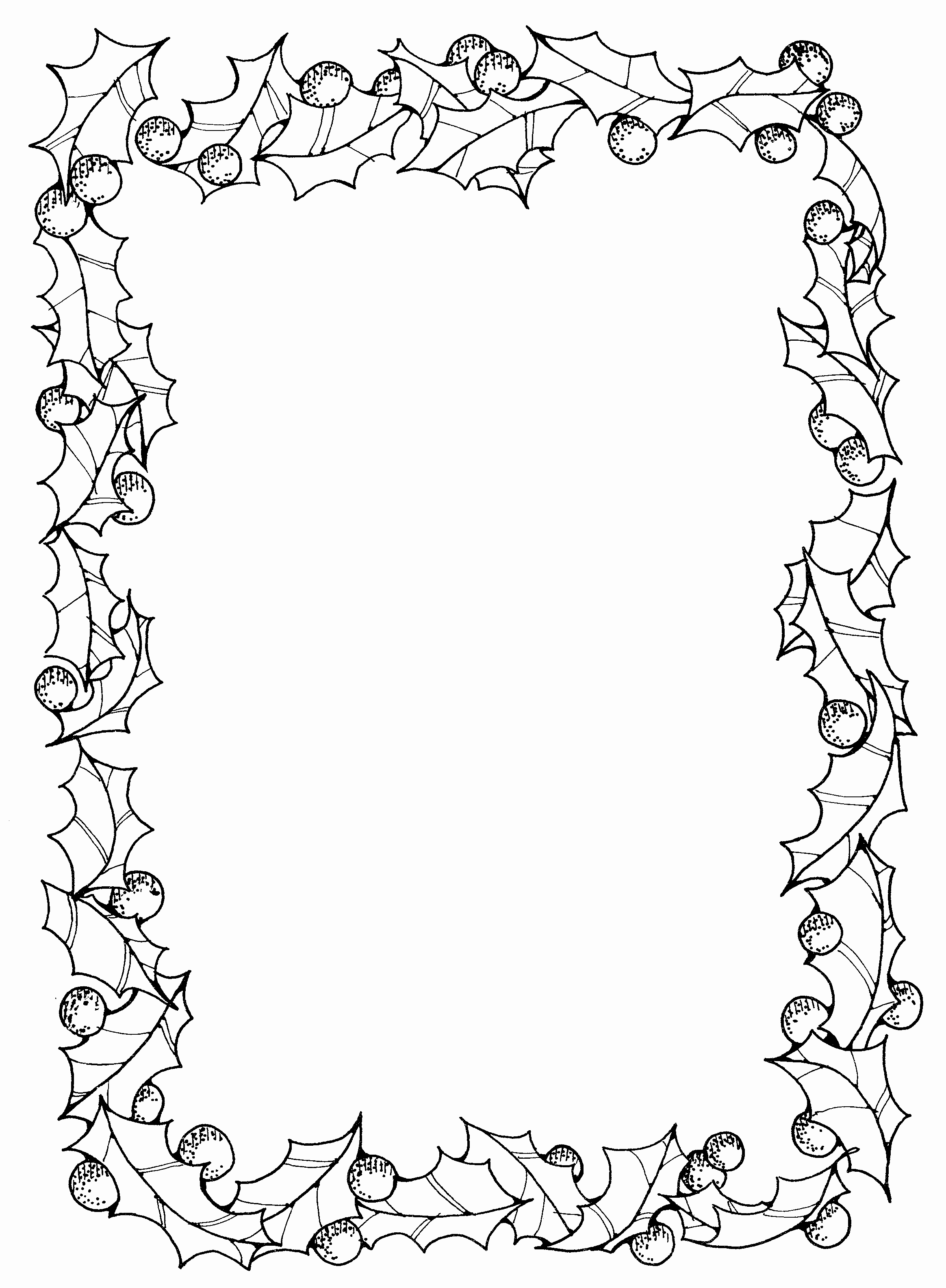 Holiday Page Borders for Word Elegant Black and White Christmas Page Borders