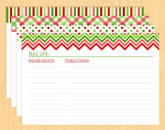 Holiday Recipe Card Template Free Elegant 6 Best Of Printable Recipe Cards Christmas Free