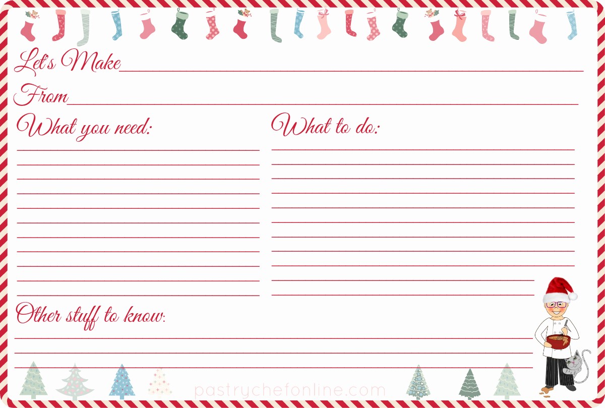 Holiday Recipe Card Template Free New Recipe Card Templates for Christmas – Fun for Christmas
