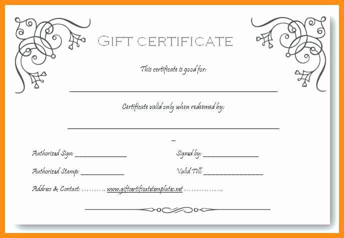 Homemade Gift Certificate Templates Free Awesome 4 5 How to Make T Certificates In Word