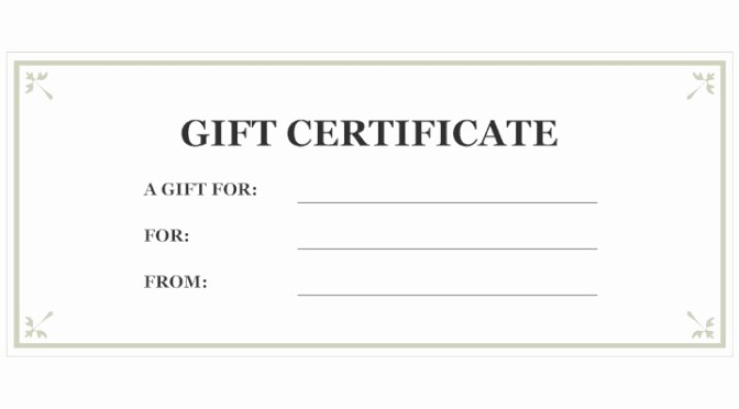 Homemade Gift Certificate Templates Free Beautiful Gift Certificate