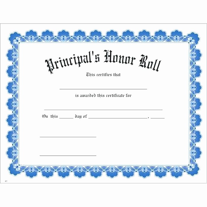 Honor Roll Certificate Template Word Lovely Free Honor Roll Certificate Template Word Printable