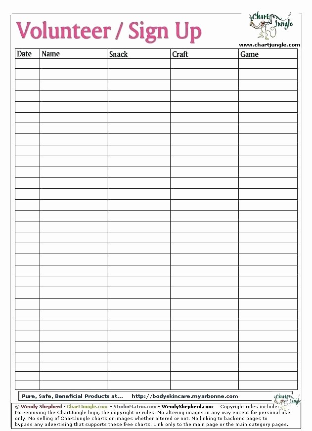 Hourly Sign Up Sheet Template Awesome Lovely Job Worksheet and Volunteer Service Log Sheet