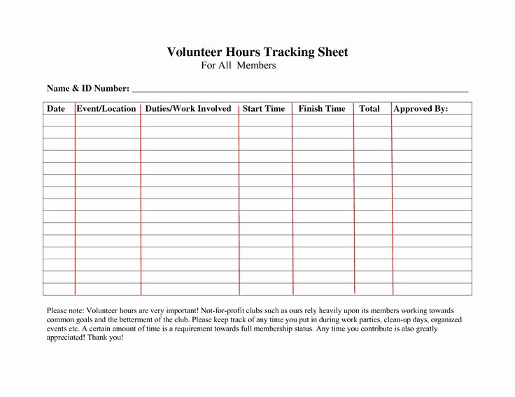 Hourly Sign Up Sheet Template Fresh Volunteer Hours Log Sheet Template What