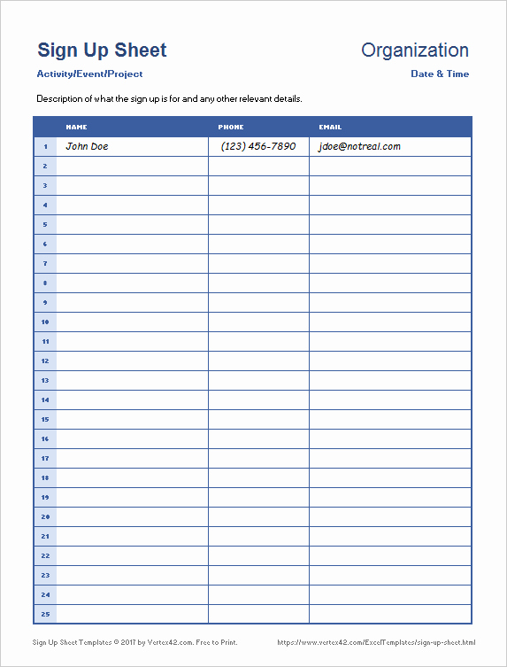 Hourly Sign Up Sheet Template New Sign Up Sheets Download A Free Printable Sign Up Sheet