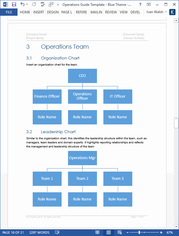 Hours Of Operation Template Word Lovely Operations Guide – Ms Word Template