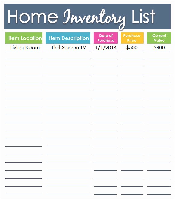 House Contents List for Insurance Awesome 10 Inventory List Templates