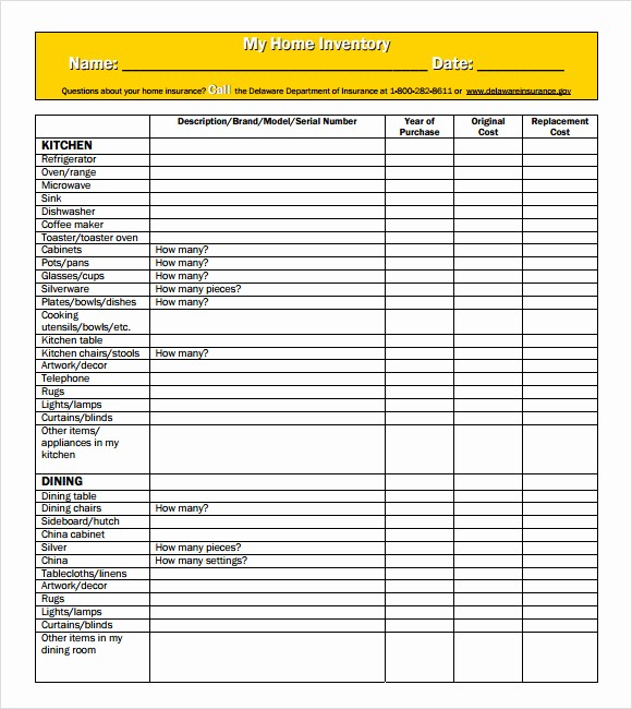50 House Contents List For Insurance