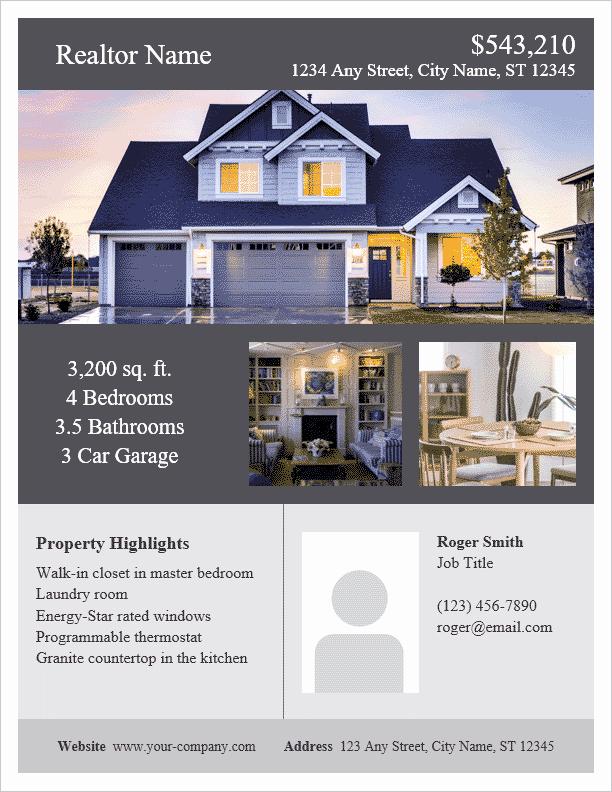 House for Sale Flyer Template Fresh Real Estate Flyer Template for Word