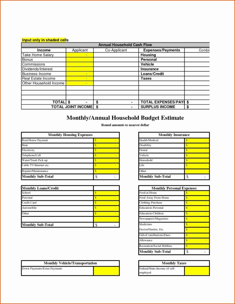 Household Budget Spreadsheet Template Free Awesome Household Spreadsheet Templates Spreadsheet Templates for