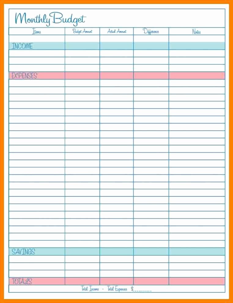 Household Budget Spreadsheet Template Free Lovely Free Monthly Bud Template