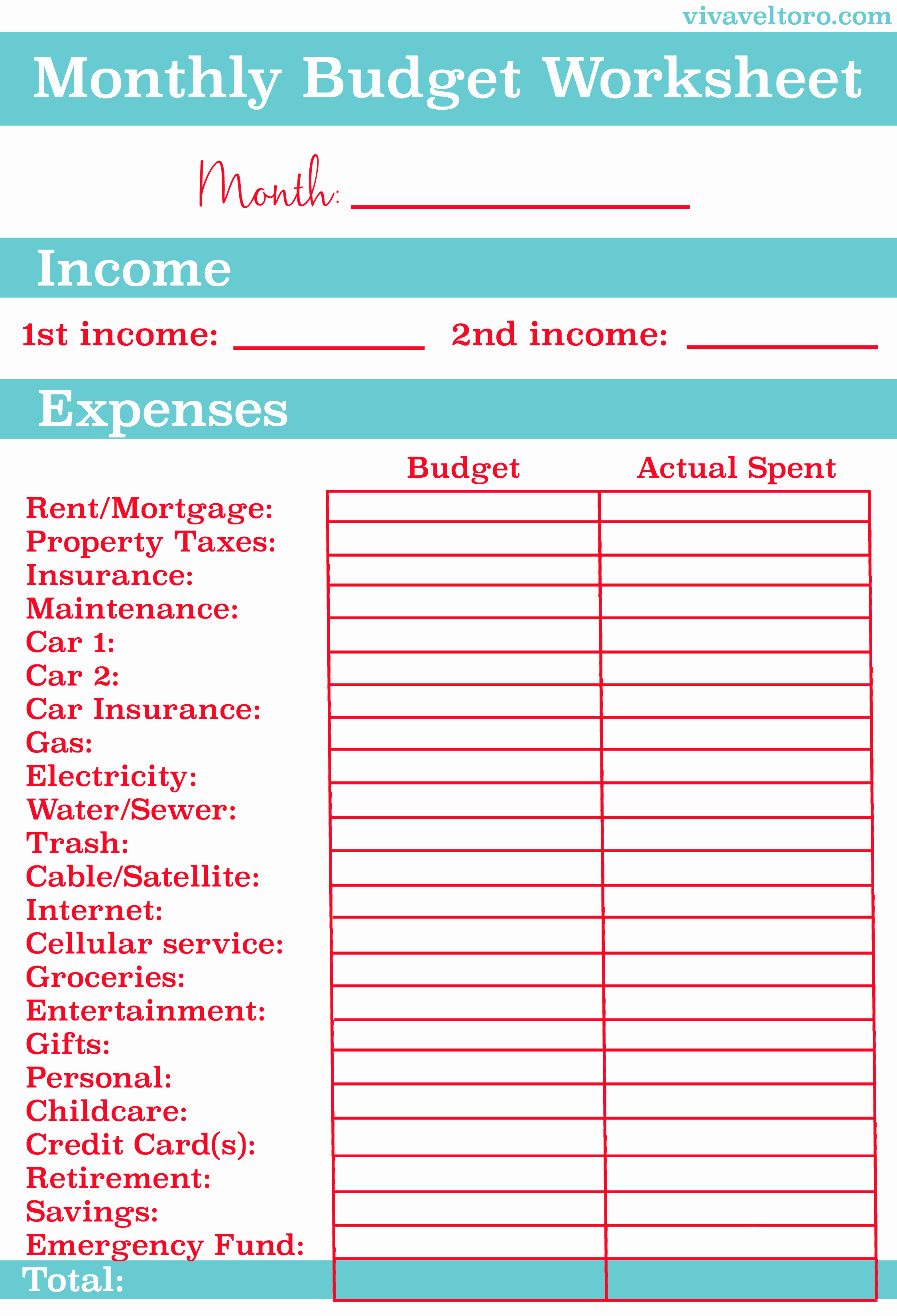 Household Budget Spreadsheet Template Free New Basic Bud Planner Worksheet Free 12 Simple Bud