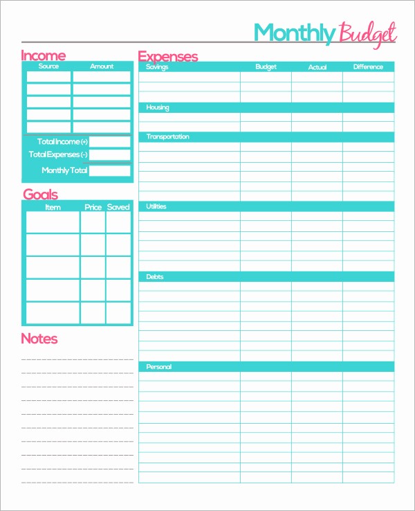 Household Budget Spreadsheet Template Free Unique 8 Best Of Free Printable Bud Templates Free