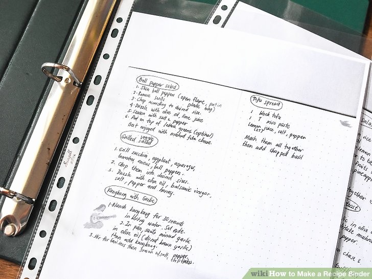 How to Create A Binder Lovely How to Make A Recipe Binder with Wikihow