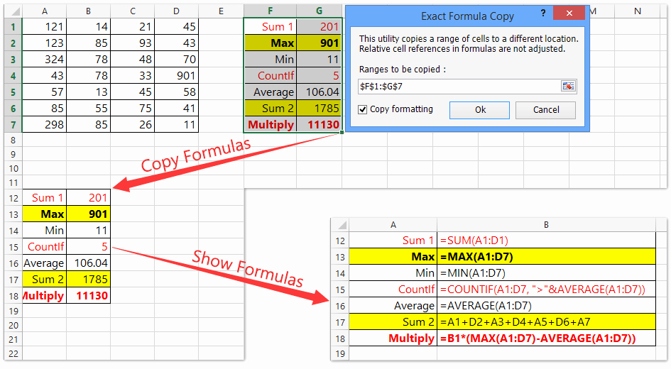 How to Create Excel formulas Fresh How to Copy formula without Changing Its Cell References