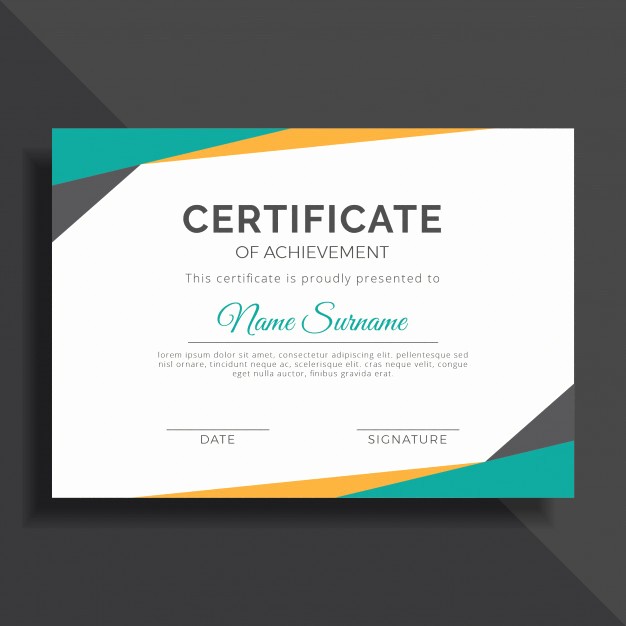 How to Design A Certificate Awesome Modern Geometric Certificate Template Design Vector