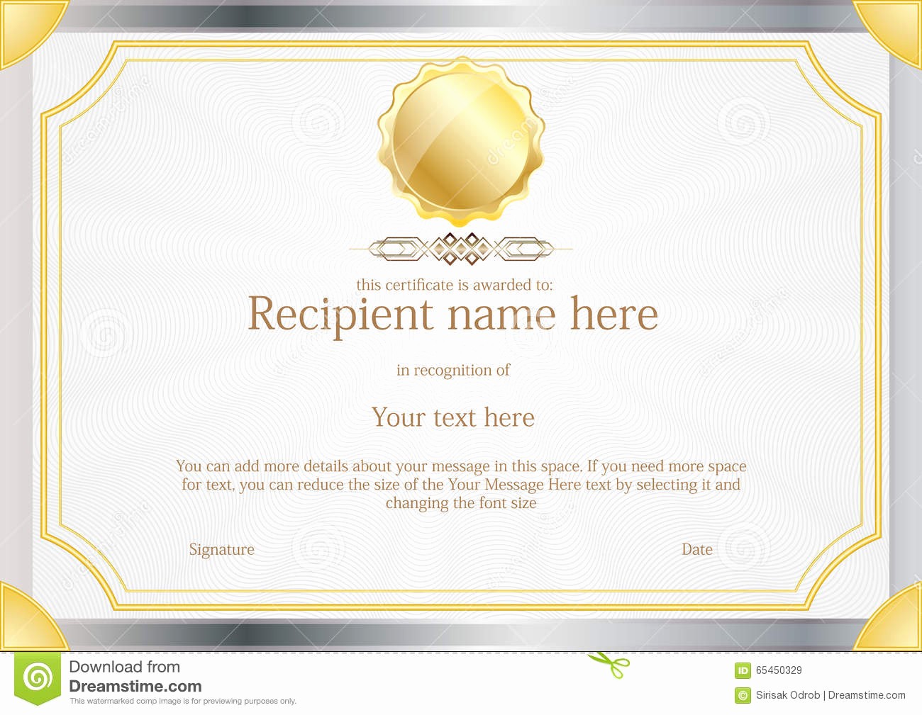 How to Design A Certificate New Award Certificate Frame Template Design Vector Stock