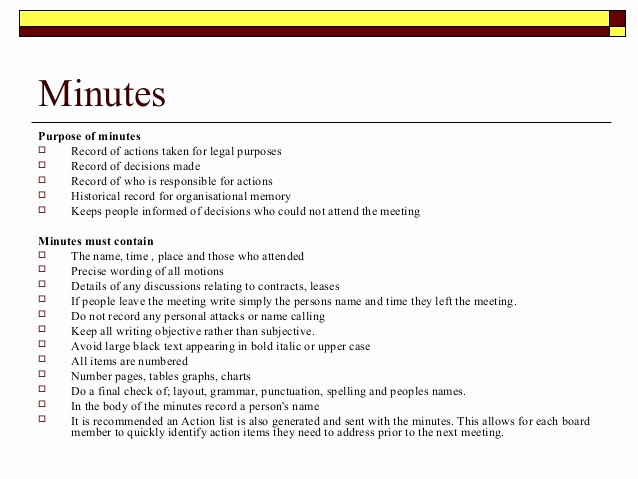 How to Document Meeting Minutes Awesome Meeting Procedures