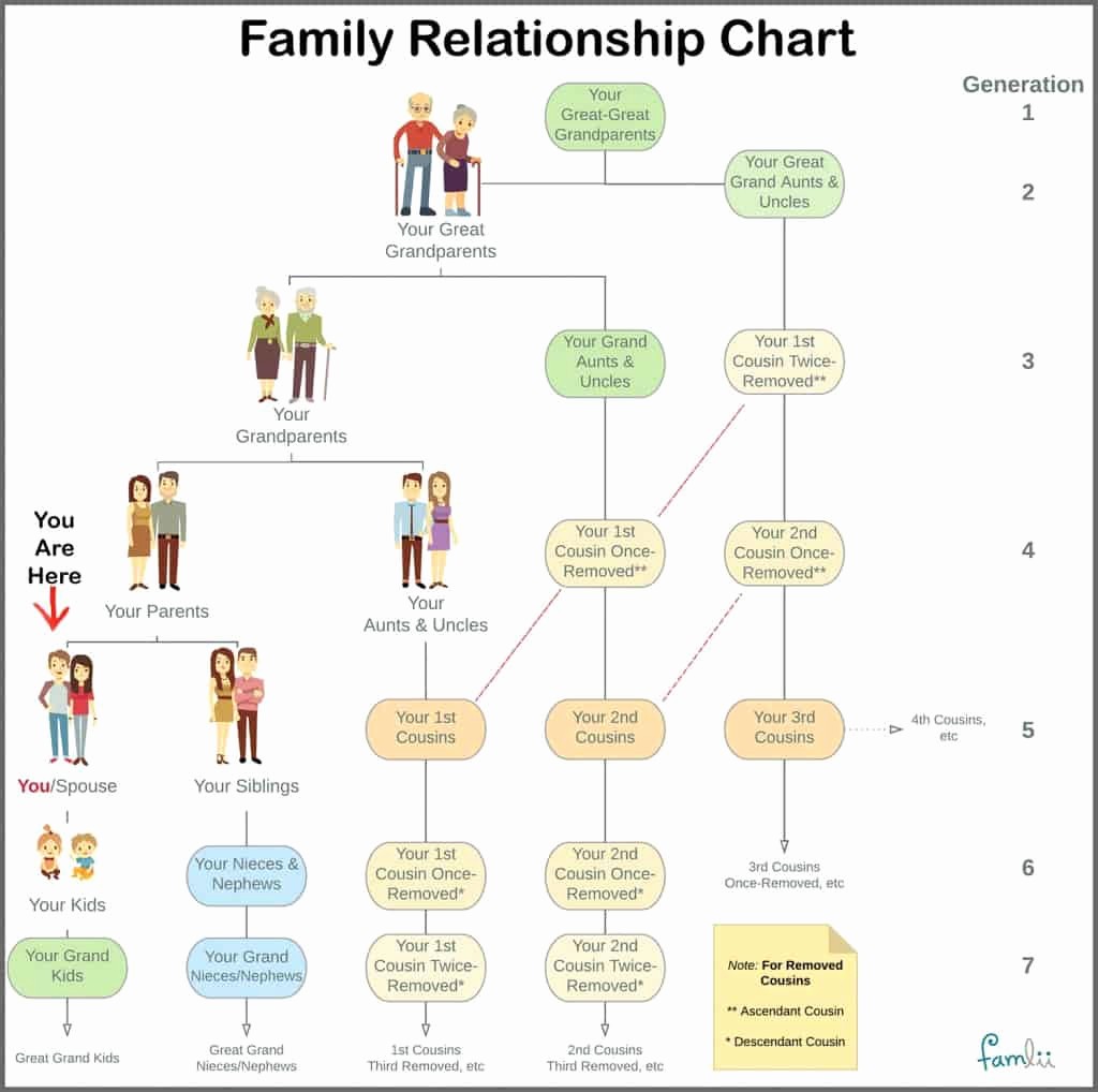 How to Family Tree Chart Awesome Simple Family Relationship Chart for Naming Kinfolk Famlii