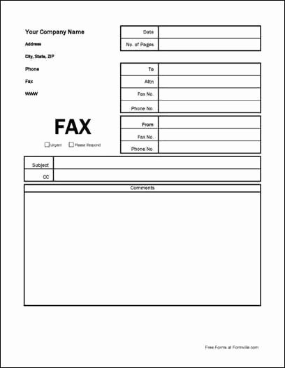 How to Fax Cover Sheet Best Of Free Easy Write Pany Fax Cover Sheet From formville