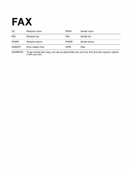How to Fax Cover Sheet Best Of How to Create A Fax Cover Sheet In Fice010