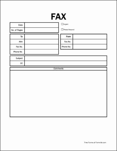 How to Fax Cover Sheet Lovely Free Easy Write Fax Cover Sheet From formville