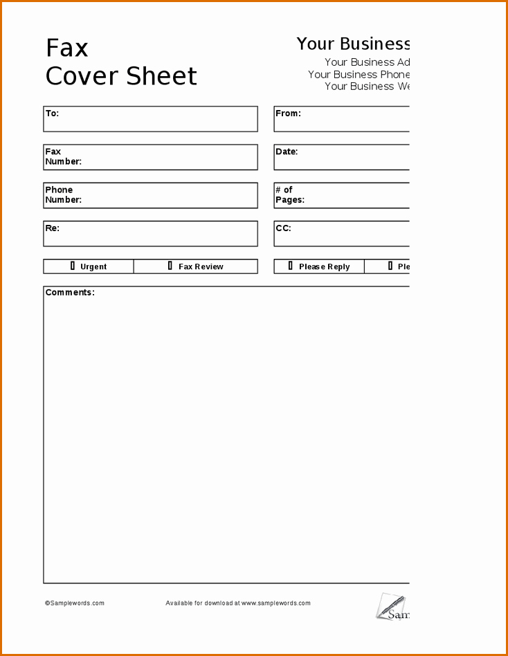How to format A Fax Unique 6 Fax Cover Sheet format