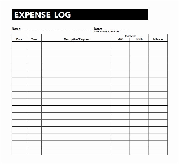 How to Log Business Expenses Lovely 9 Expense Log Templates to Download