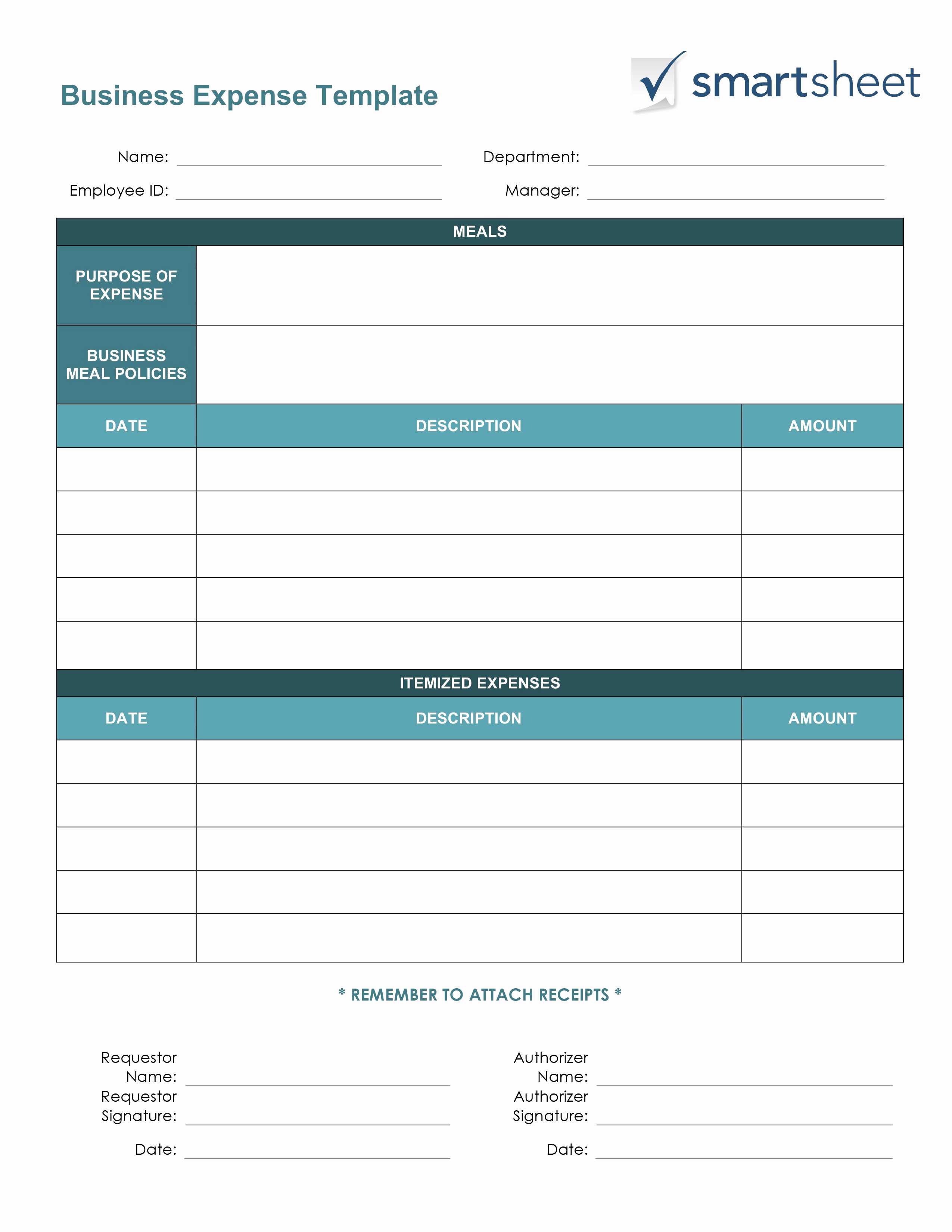 How to Log Business Expenses Lovely Free Expense Report Templates Smartsheet