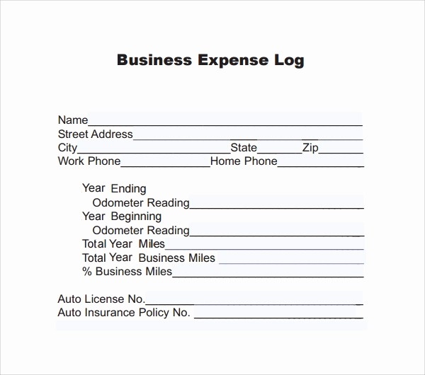 How to Log Business Expenses Unique 9 Expense Log Templates to Download