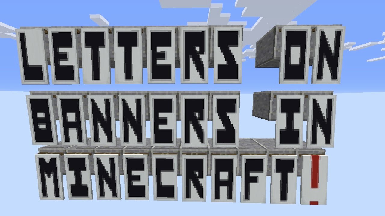 How to Make Banner Letters Inspirational Minecraft Creation