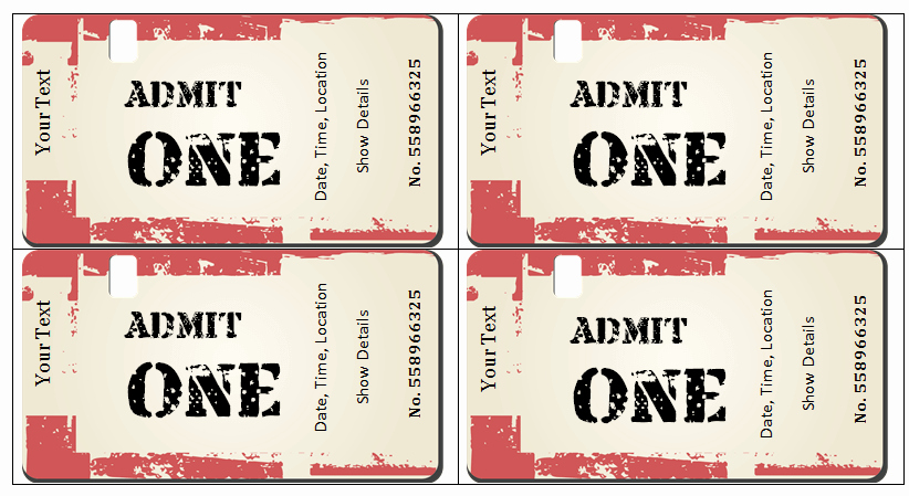 How to Make Concert Tickets Unique 6 Ticket Templates for Word to Design Your Own Free Tickets
