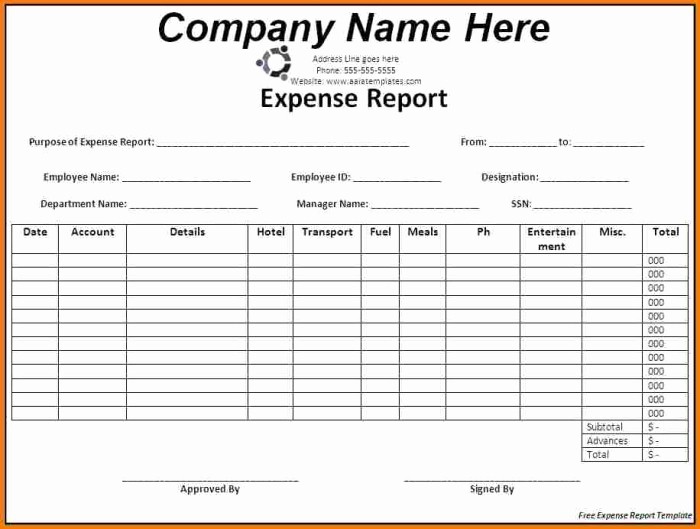 How to Make Expense Report New Impressive Expense Report form Template Sample for Your