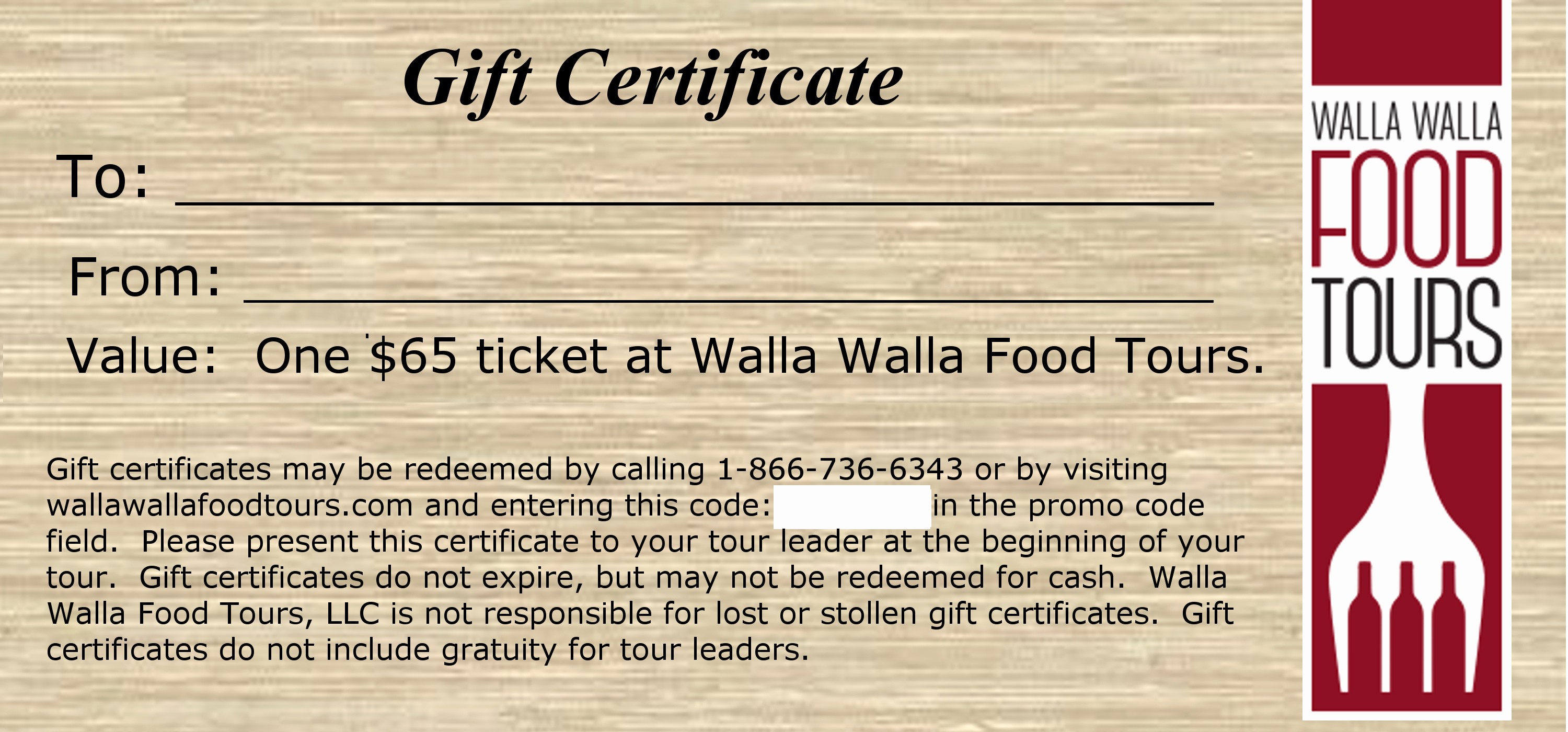 How to Make Gift Certificate Luxury Gift Certificates Walla Walla Food tours