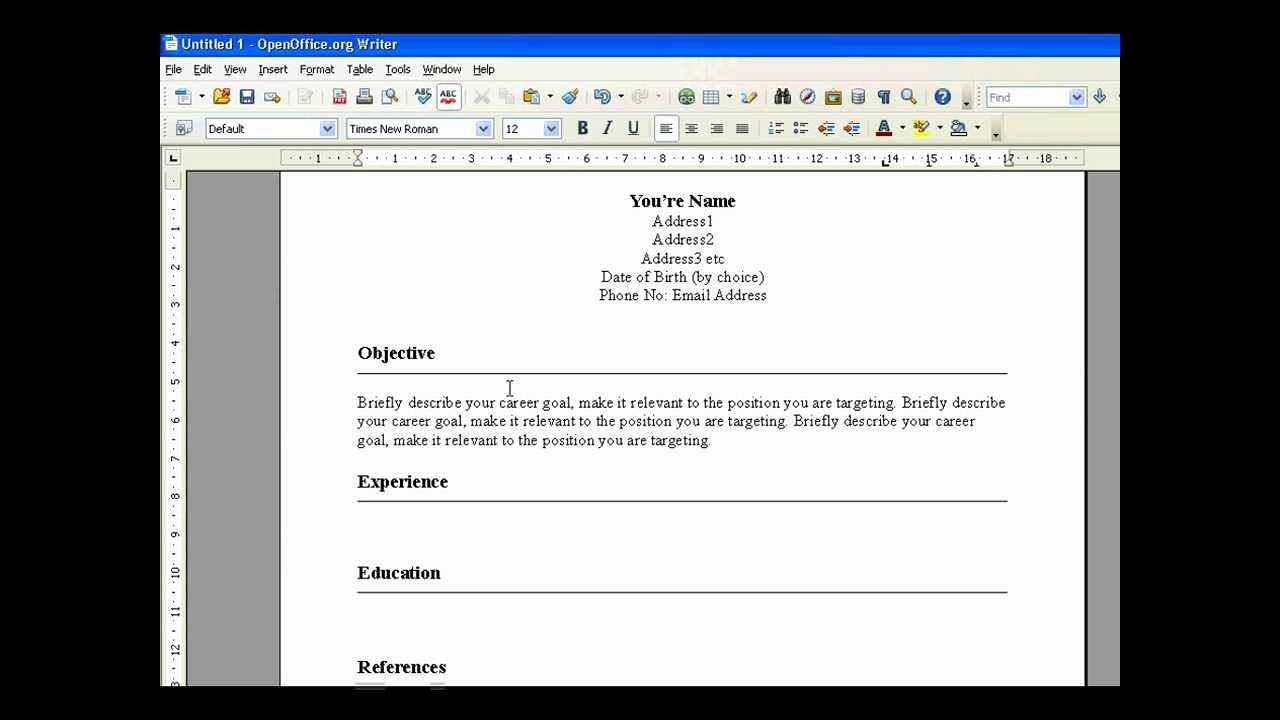 How to Make Simple Resume Luxury Create A Resume In Open Fice
