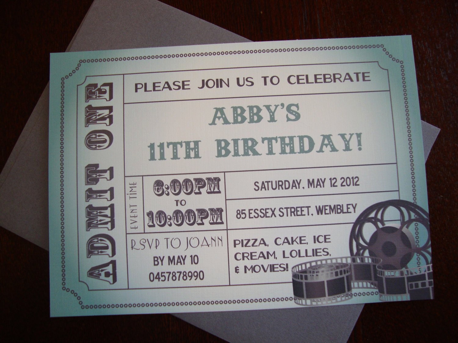 How to Make Ticket Invitations Awesome Diy Printable Movie Ticket Birthday Invitation