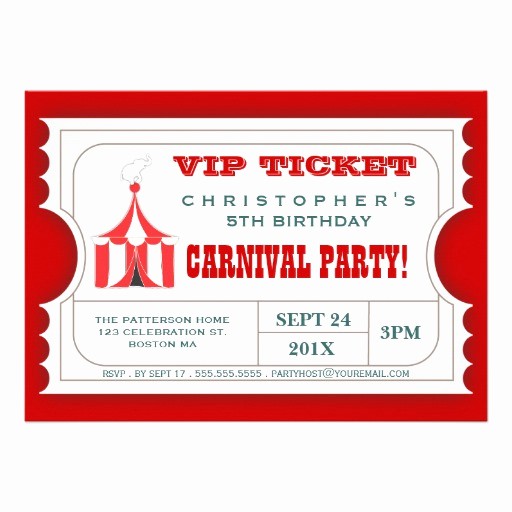 How to Make Ticket Invitations Best Of Circus Ticket Style Invitation Template