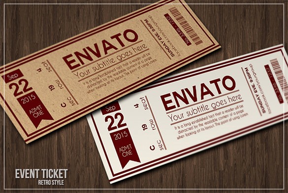 How to Make Ticket Invitations Luxury 115 Ticket Templates Word Excel Pdf Psd Eps