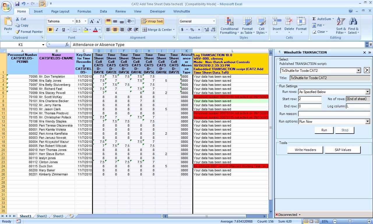 How to Make Time Sheets Awesome Automate Cat2 Time Sheets In Sap Using Winshuttle Transaction